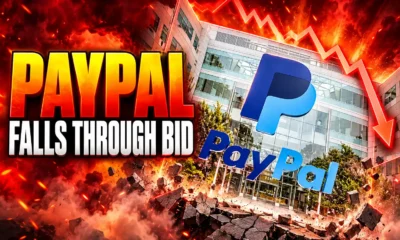 PayPal stock falls below rejected $60.50 bid