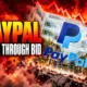 PayPal stock falls below rejected $60.50 bid