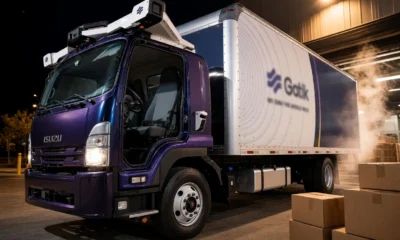 Gatik driverless box truck grocery middle mile routes