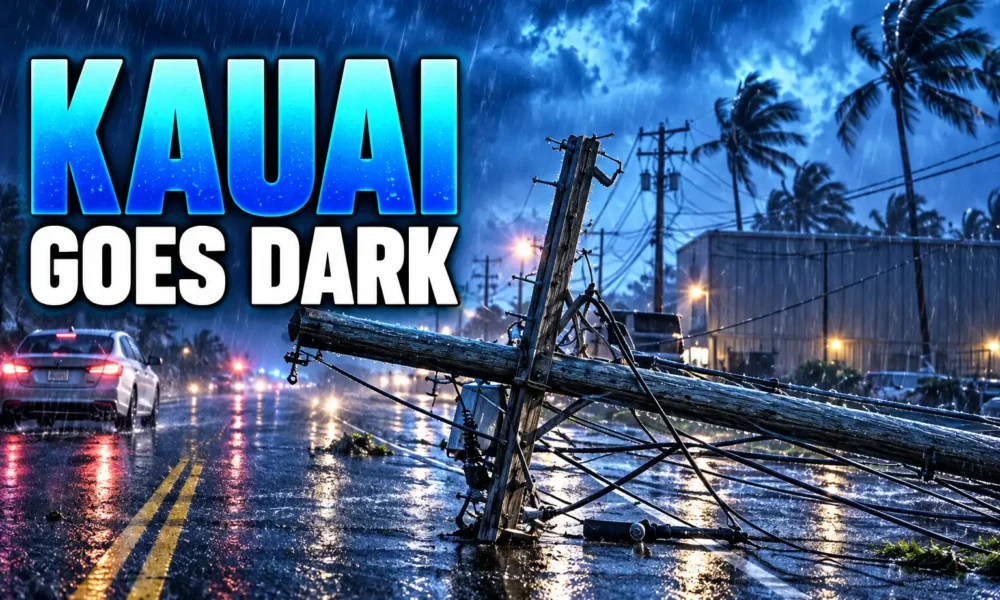 Kauai 90 percent dark after Hurricane Lowell