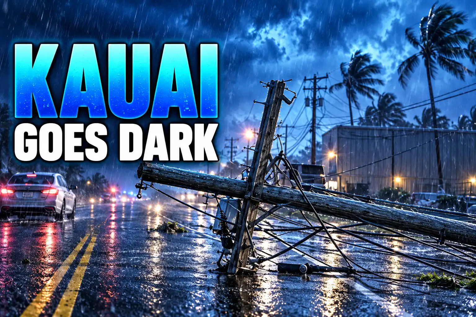 Kauai 90 percent dark after Hurricane Lowell