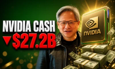 Nvidia free cash flow drop $27.2 billion Q2 FY27
