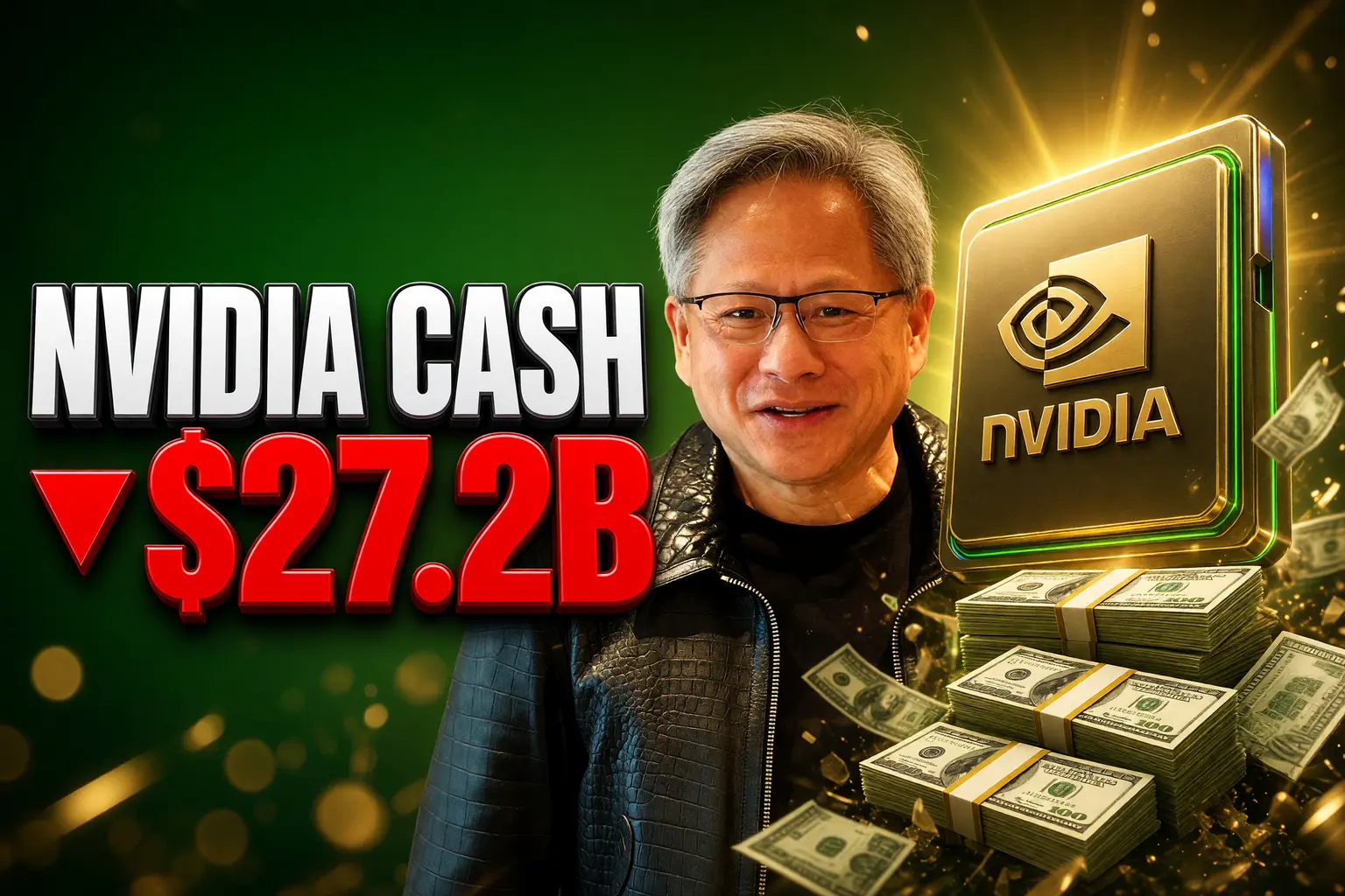 Nvidia free cash flow drop $27.2 billion Q2 FY27