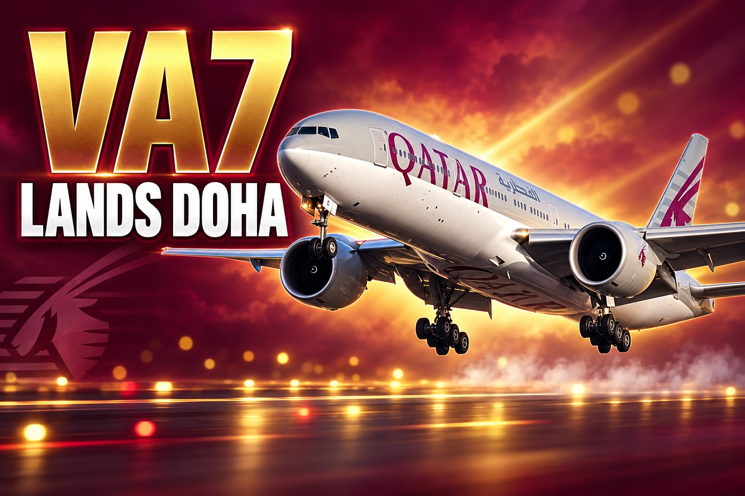 Qatar Airways VA7 Melbourne Doha passengers restrained