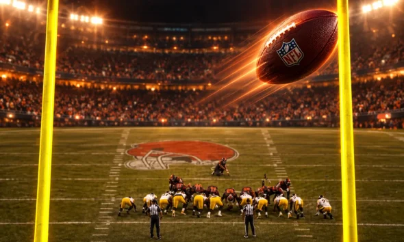 Szmyt 56-yard kick Browns beat Steelers 27-24