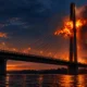Russia drone hits Kyiv Northern Bridge