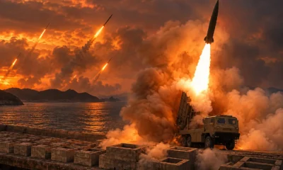 North Korea Wonsan mixed missile firepower drill