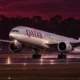 Qatar Airways VA7 Doha landing after gun threat