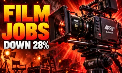 US film jobs down 28 percent August 2026 BLS