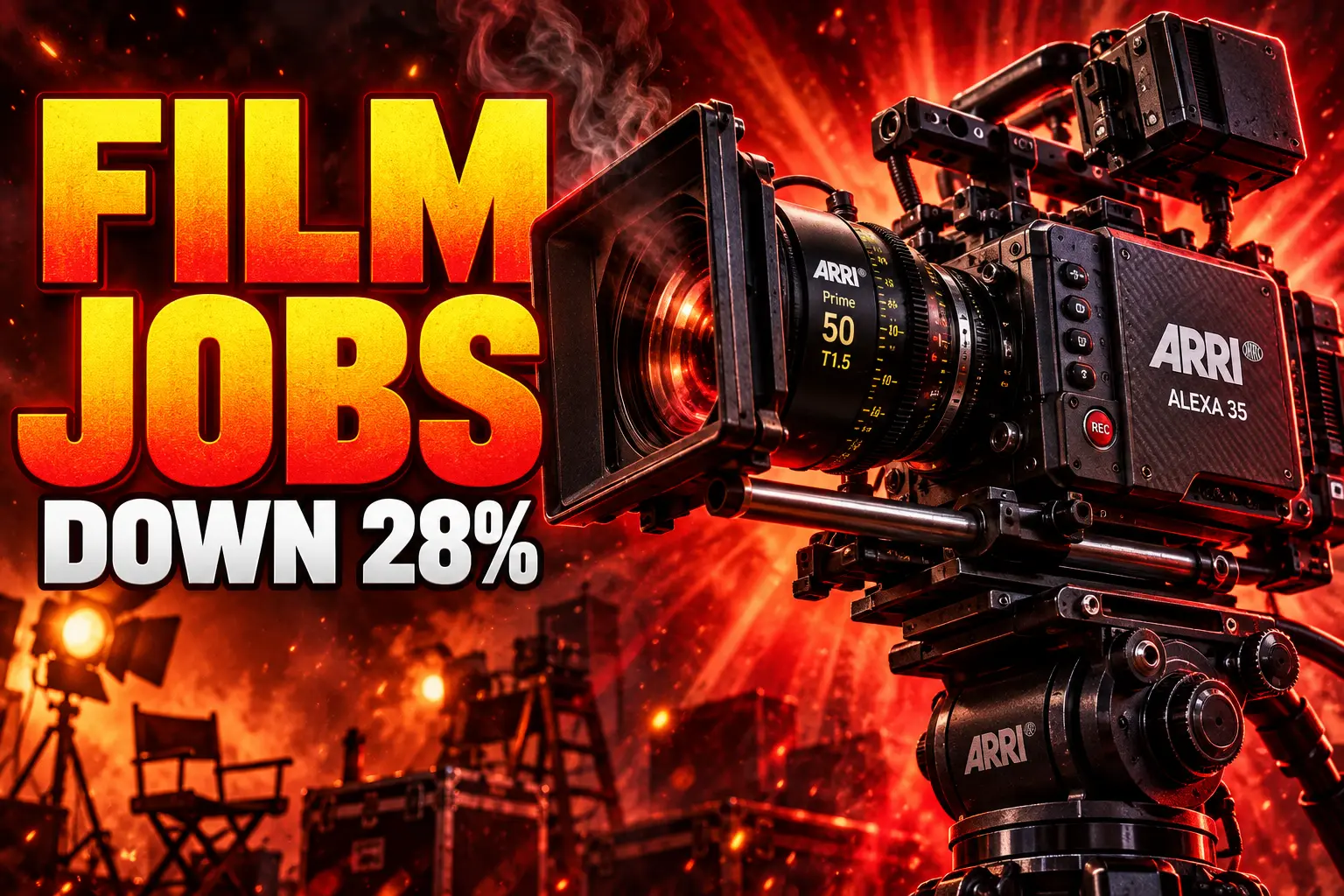 US film jobs down 28 percent August 2026 BLS