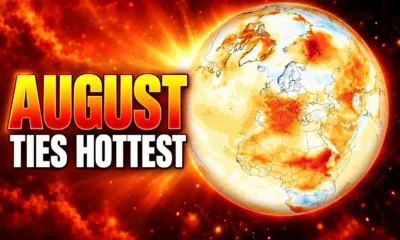 August 2026 hottest month global temperature record