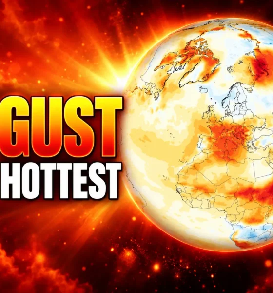 August 2026 hottest month global temperature record