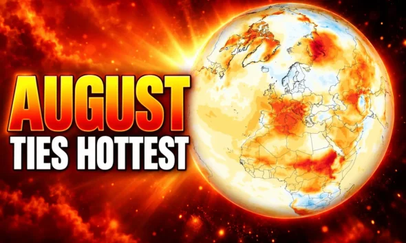 August 2026 hottest month global temperature record
