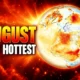 August 2026 hottest month global temperature record