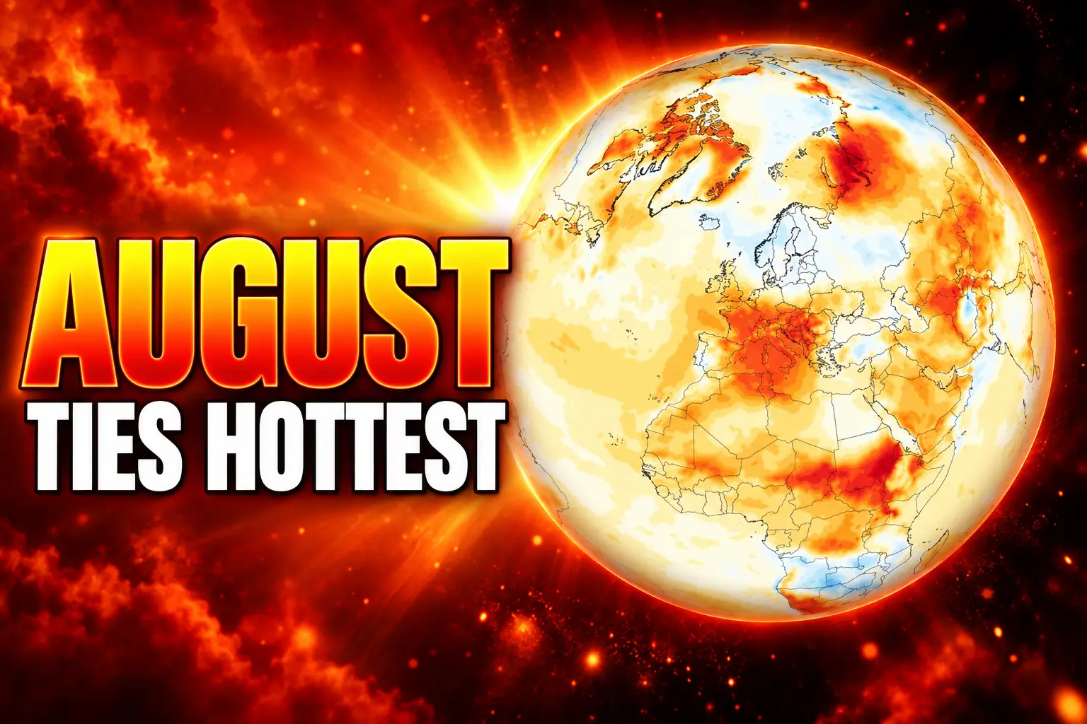 August 2026 hottest month global temperature record