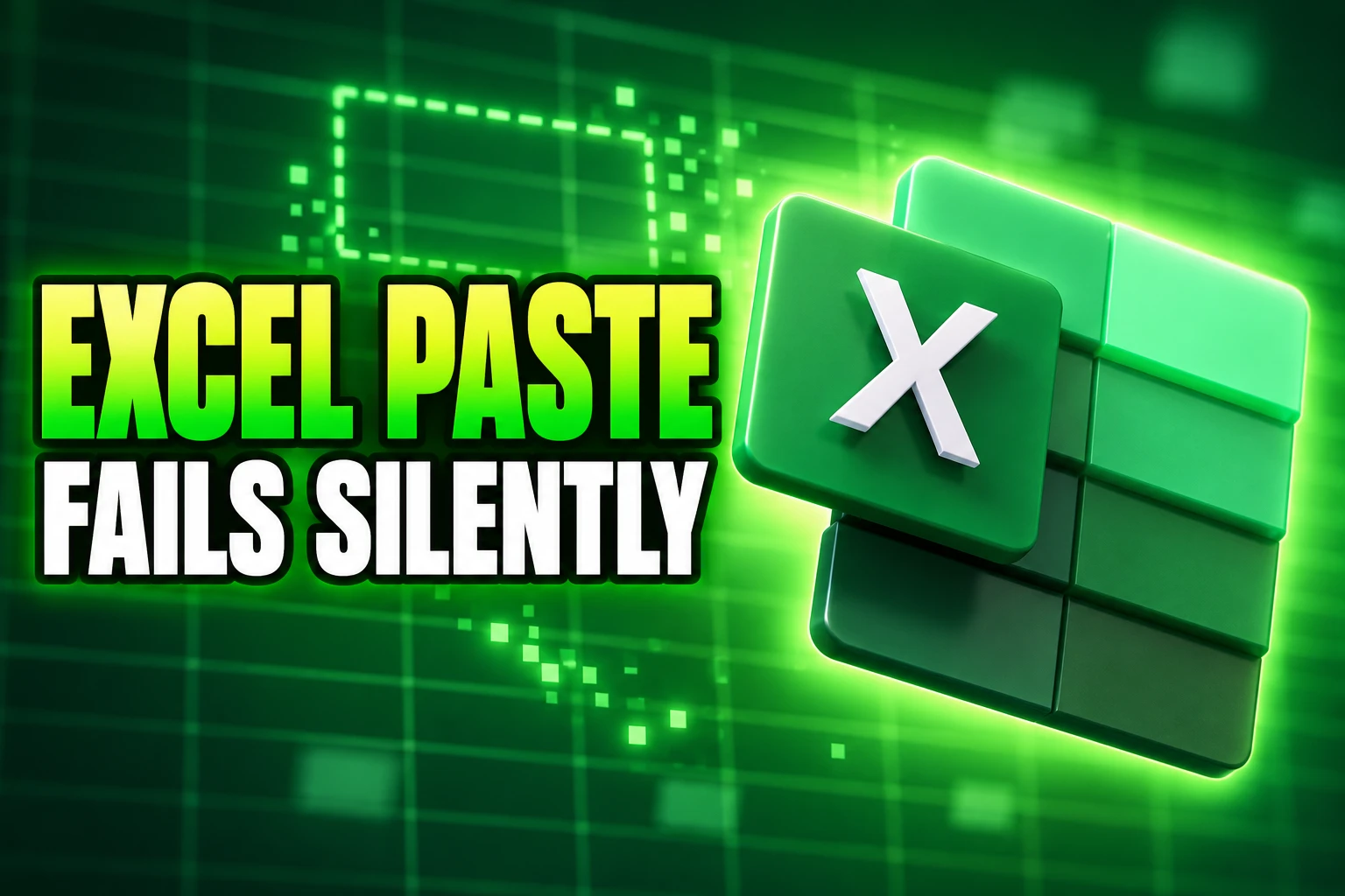 Excel KB5002914 copy paste silent failure bug