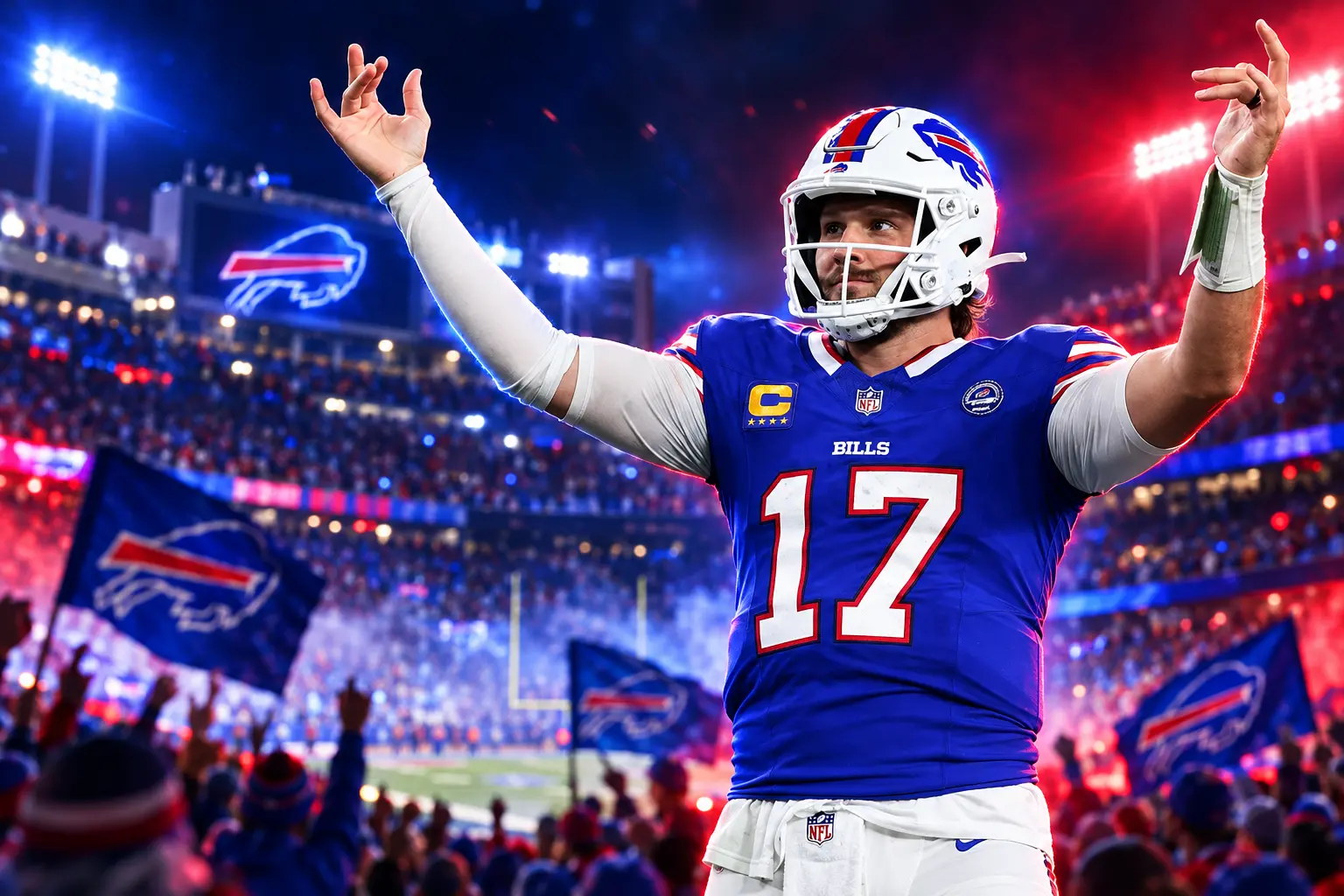 Josh Allen nine touchdowns Bills beat Lions 41-31