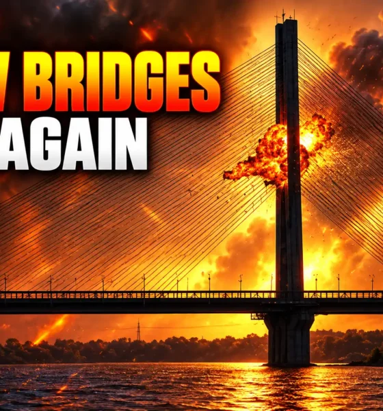Kyiv Pivdennyi bridge Russian drone strike damage