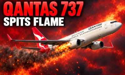 Qantas QF122 Queenstown engine flames Christchurch divert