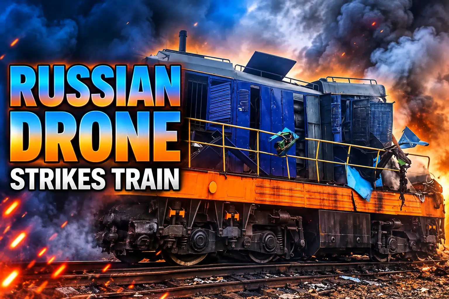 Russian drone strikes Warsaw train locomotive Yahodyn