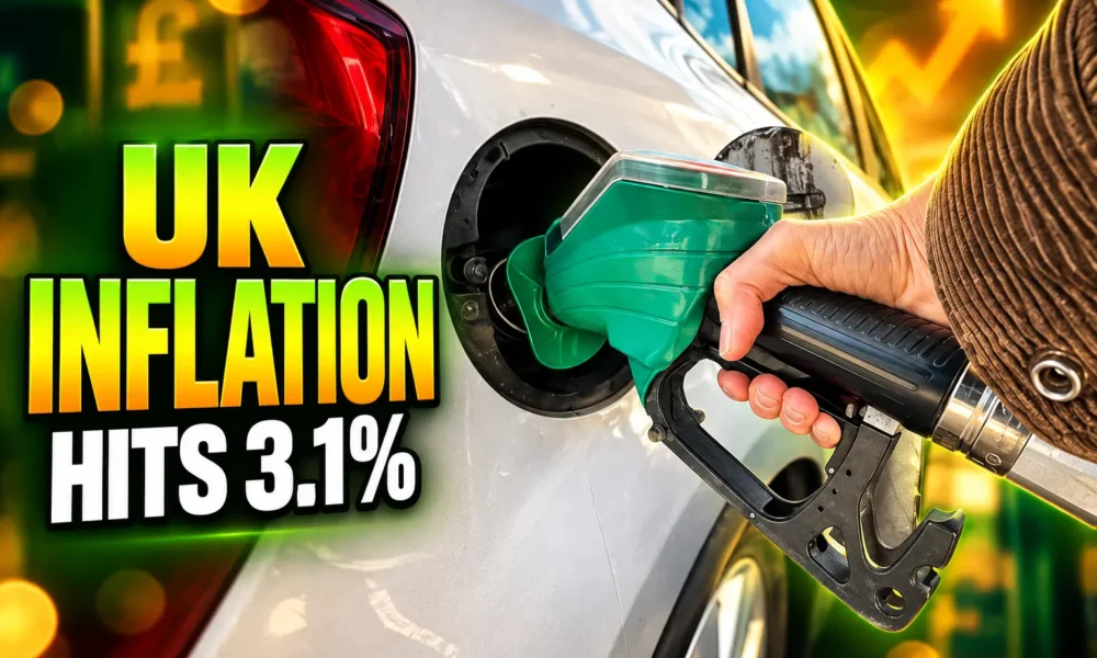 UK inflation 3.1% August petrol diesel prices