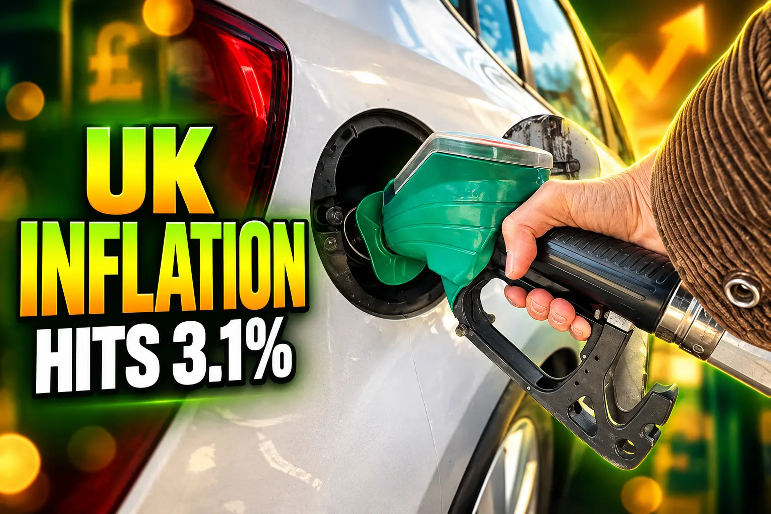 UK inflation 3.1% August petrol diesel prices